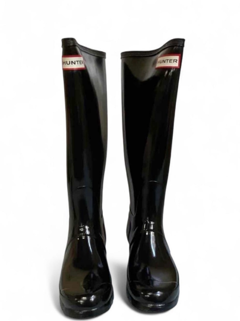 New in Box Hunter Women's Originally Tall Gloss Black Rain Boots